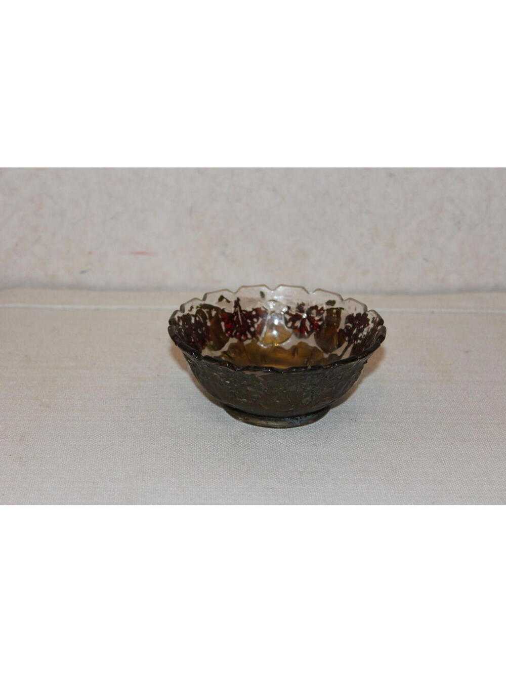 Vintage Small Goofus Glass Bowl